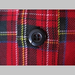 Pánska punk rocková košela TARTAN s vreckom na hrudníku a decentným vybíhaním na ramenách, materiál 80% akryl 20% polyester Pánska punk rocková košela TARTAN s vreckom na hrudníku a decentným vybíhaním na ramenách, materiál 80% akryl 20% polyester