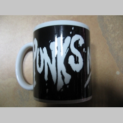 Punks not Dead porcelánový pohár - šálka s uškom, objemom cca. 0,33L