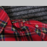 Pánska punk rocková košela TARTAN s vreckom na hrudníku a decentným vybíhaním na ramenách, materiál 80% akryl 20% polyester Pánska punk rocková košela TARTAN s vreckom na hrudníku a decentným vybíhaním na ramenách, materiál 80% akryl 20% polyester