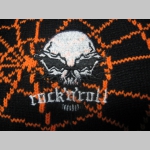 Rock n roll - smrtka čierna zimná čiapka s vyšívaným logom materiál 100% akryl univerzálna veľkosť - posledný kus!!!