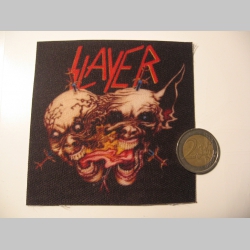 Slayer ofsetová nášivka po krajoch neobšívaná rozmery cca. 9x9cm