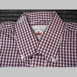 RELCO, p&aacute;nska ko&scaron;eĺa kr&aacute;tky ruk&aacute;v  s bordovo bielym k&aacute;rovan&iacute;m materi&aacute;l 100%bavlna