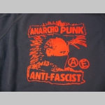 Anarcho Punk Antifascist  mikina s kapucou stiahnutelnou šnúrkami a klokankovým vreckom vpredu