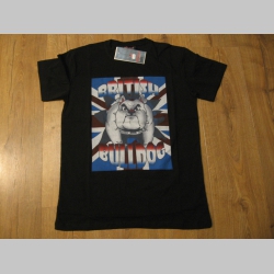 British Bulldog čierne pánske tričko materiál 90%viskóza 10% elastan