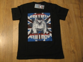 British Bulldog čierne pánske tričko materiál 90%viskóza 10% elastan