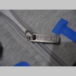 Everlast pánska mikina na zips s kapucou v šedej farbe s modrým tlačeným logom, materiál 55%bavlna 45%polyester 