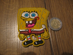 spongebob nažehľovacia vyšívaná nášivka (možnosť nažehliť alebo našiť na odev) materiál 100%bavlna 