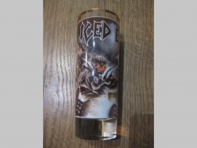 Iced Earth  sklenený pohárik " poldecák " s farebným motívom objem 0,05l  posledný kus!!!