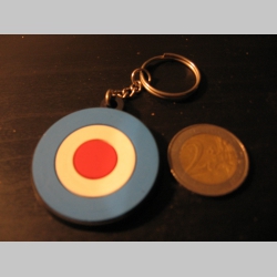 Old School Target  kľúčenka  materál: guma s kovovým krúžkom a kovovou retiazkou