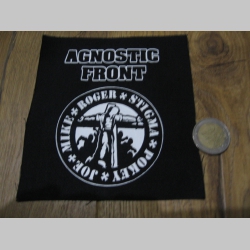 Agnostic Front potlačená nášivka cca.12x12cm (po krajoch neobšívaná)