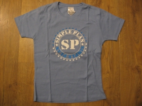 Simple Plan bledomodré dámske tričko materiál100%bavlna  posledný kus veľkosť S