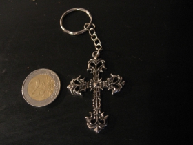 gotický kríž  -  kovová kľúčenka/prívesok