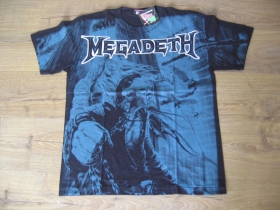 Megadeth čierne pánske tričko " Full Print " materiál 100% bavlna