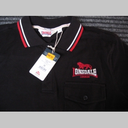 Lonsdale čierna pánska polokošela " LYNTON " s malým vreckom na hrudi materiál 100% bavlna na rukávoch a límcoch červenobiele prúžky Lonsdale čierna pánska polokošela " LYNTON " s malým vreckom na hrudi materiál 100% bavlna na rukávoch a límcoch červenobiele prúžky