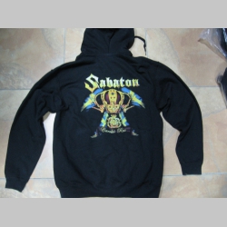 Sabaton mikina na zips s kapucou stiahnuteľnou šnúrkami