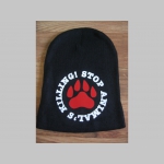 Stop Animals Killing  Zimná čiapka na založenie v zátylku s tlačeným logom univerzálna veľkosť 65%akryl 35%vlna