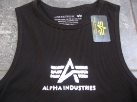 Alpha Industries tielko OLD SCHOOL - čierne s bielym tlačeným logom materiál 100%bavlna jemne vrúbkovaný materiál v army štýle  posledné kusy XL, XXL