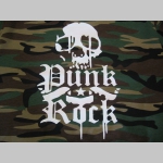 Punk Rock Skull - lebka  pánske maskáčové tričko 100 %bavlna 