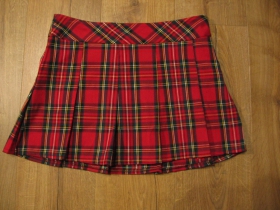 Dámska minisukňa so vzorom TARTAN - škótkske káro   materiál 62% polyester 35% viskóza 2% elastan   obvod pásu 78cm  posledný kus!!!