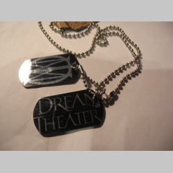 Dream Theater kovový prívesok na krk "Dog Tag" s dvomi známkami a s dvomi farebnými motívmi 
