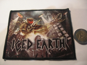 Iced Earth  ofsetová nášivka po krajoch neobšívaná cca. 9x9cm