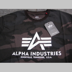 Alpha Industries pánske tmavo maskáčové tričko DARK CAMO s tlačeným logom, materiál 100% bavlna