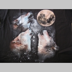 Vlci - mesiac čierne pánske tričko materiál 100% bavlna