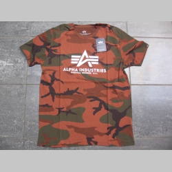 Alpha Industries pánske maskáčové tričko ORANGE CAMO s tlačeným logom, materiál 100% bavlna