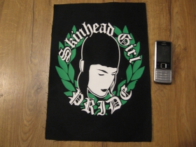 Skinhead Girl Pride  chrbtová nášivka veľkosť cca. A4 (po krajoch neobšívaná)