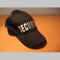 Security, čierna šiltovka s vyšívaným logom, univerzálna nastaviteľná veľkosť, materiál  100%bavlna