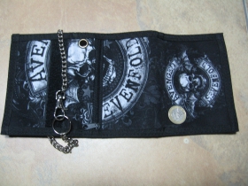 Avenged Sevenfold, hrubá pevná textilná peňaženka s retiazkou a karabínkou