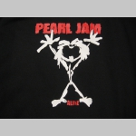 Pearl Jam, čierna mikina s kapucou stiahnutelnou šnúrkami a klokankovým vreckom vpredu 