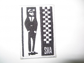 SKA, nažehľovacia nášivka, cca. 8x5cm    nažehľovacia vyšívaná nášivka (možnosť nažehliť alebo našiť na odev)