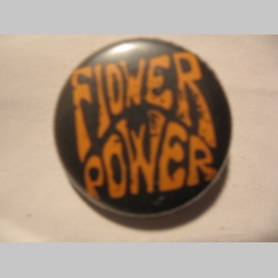 Flower Power odznak priemer 25mm