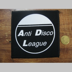 Anti Disco League potlačená nášivka (po krajoch neobšívaná)