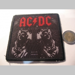 AC/DC  ofsetová nášivka po krajoch neobšívaná cca. 9x9cm