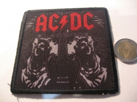 AC/DC  ofsetová nášivka po krajoch neobšívaná cca. 9x9cm