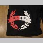 A.C.A.B. čierne teplákové kraťasy s tlačeným logom