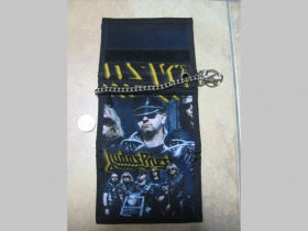 Judas Priest, hrubá pevná textilná peňaženka s retiazkou a karabínkou