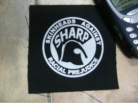 Sharp skinheads potlačená nášivka cca.12x12cm (po krajoch neobšívaná)