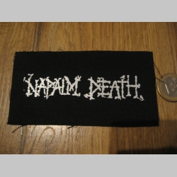 Napalm Death potlačená nášivka cca.12x6cm (po krajoch neobšívaná)