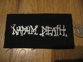 Napalm Death potlačená nášivka cca.12x6cm (po krajoch neobšívaná)