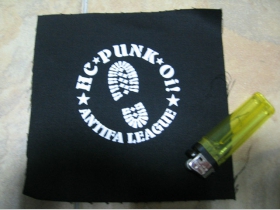 HC Punk Oi! Antifa League potlačená nášivka cca.12x12cm (po krajoch neobšívaná)