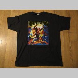 Manowar čierne pánske tričko materiál 100% bavlna