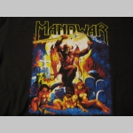 Manowar čierne pánske tričko materiál 100% bavlna