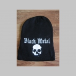 Black Metal Zimná čiapka na založenie v zátylku s tlačeným logom univerzálna veľkosť 65%akryl 35%vlna
