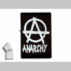 Anarchy - doplňovací benzínový zapalovač s vypalovaným obrázkom (balené v darčekovej krabičke)