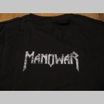 Manowar čierne pánske tričko materiál 100% bavlna