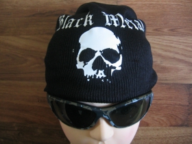 Black Metal Zimná čiapka na založenie v zátylku s tlačeným logom univerzálna veľkosť 65%akryl 35%vlna