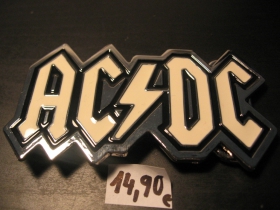 AC/DC kovová vymeniteľná pracka na opasok v strieborno-bielo-čiernej farbe 